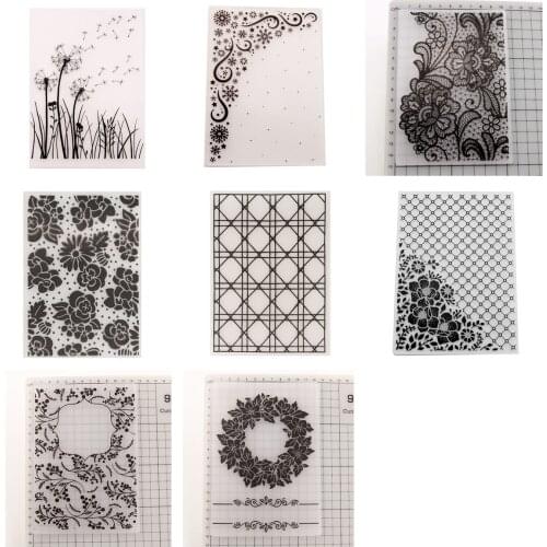 YINISE Plastic Embossing Folder For Scrapbook Stencils Dandelion DIY PAPER Album Cards Making CRAFT SUPPLIES Scrapbooking MOLDS