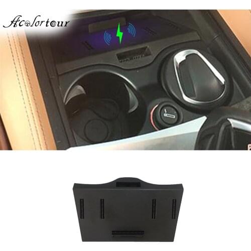 Phone stand center console cup holder for BMW 5 6 Series F10 G30 G38 525 528 wireless charger for iphone 11 qi charging bracket