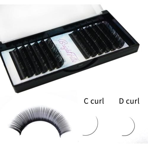 Eyelash Extensions 12 Rows/Boxes False Eyelashes Extensions Lashes C D Curl Natural Mink Eye Lashes Eyelashes For Building