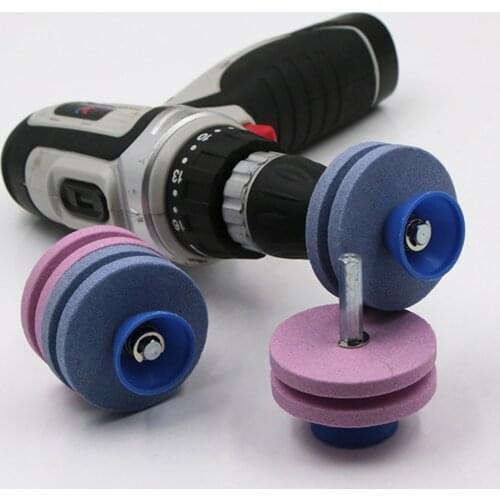 Grinding Drill Knife Sharpener Blade Garden Tools Lawn Mower Cutter Grinder Rotary Mower Sharpening Stone Gardening Accessories