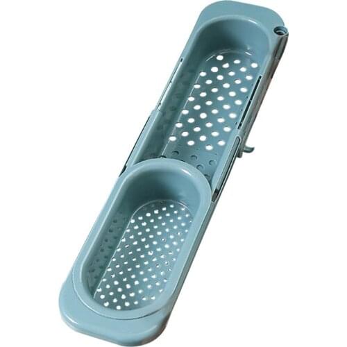 Kitchen Sink Rack Organizer Telescopic Drain Rack Dish Washing Filter Drain Storage Basket Adjustable Sponge Soap Hanging Holder