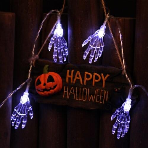 Battery Operated Halloween Ghost Hands LED String Lights Halloween holiday Christmas Party Garden Decoration Garland Lignting