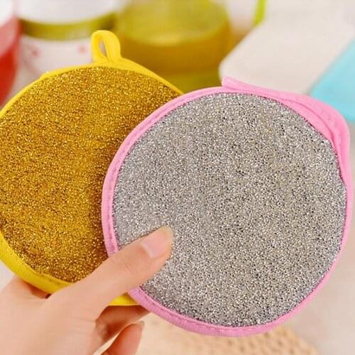 3PCS Kitchen Cleaning Towel Wiping Rags Absorbent Washing Dish Cloth Accessories Double Sided Sponge Brushes Cleaning Tools