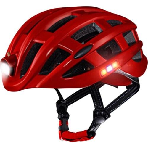 Wholesale Bicycle Helmet with Warning Light Luminous Insect Proof Net Mountain Road Cycling Equipment for Men and Women N66