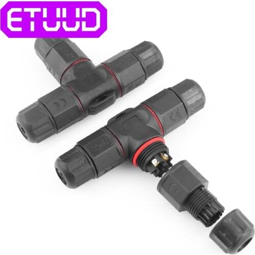 10PC Waterproof connector IP68 T Shape Junction Box Connector 2 3 4 5Pin Cross Cable Wire Gland Sleeve connector for led lights