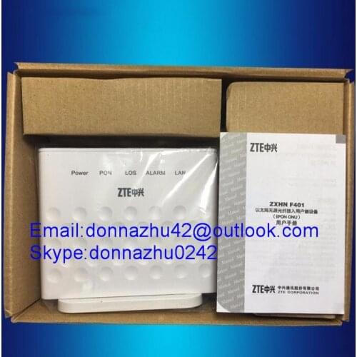 ZTE ZXHN F401 EPON ONU with single GE Lan port apply to FTTH modes