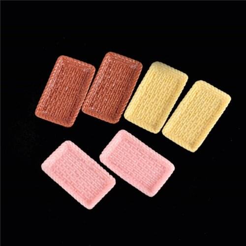 2PCS Dinner Plate Dishes Tableware Dollhouse Miniature Kitchen Toys 35*20mm Dollhouse Miniature