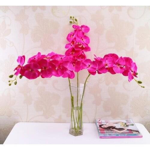 7 small branches, Phalaenopsis, imitation flower, single spun cloth, high-grade wedding butterfly orchid 1845