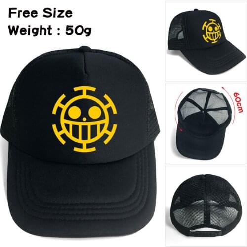 Anime One Piece Hat Baseball Cap Trafalgar Law Hats Cosplay Caps for Women Men Hip Hop Snapback Caps Flat Hat