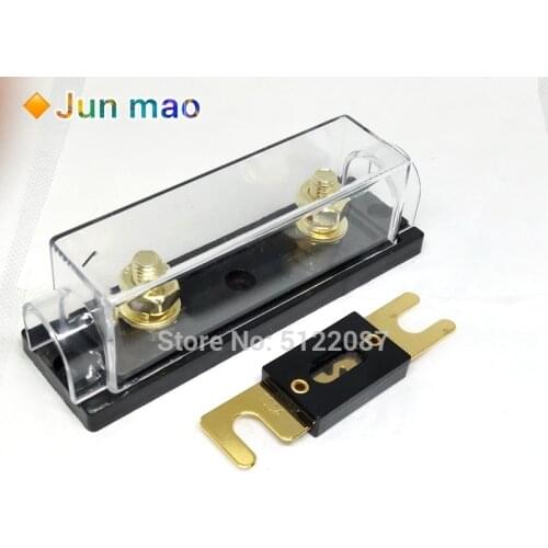 1Set ANL-H ANL-B Transparent Car Fuse Box ANL Fuse Holder Distribution in line 0 4 8 GA Positive With ANL Fuse Fusible 100A 200A