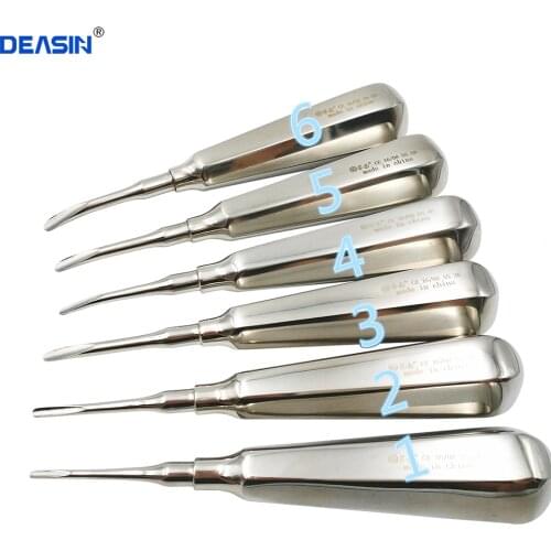 Free shipping Dental elevator Stainless Steel Tooth Elevator Dentist Tools Stright Curved Root Elevator Dental Lab Instrument
