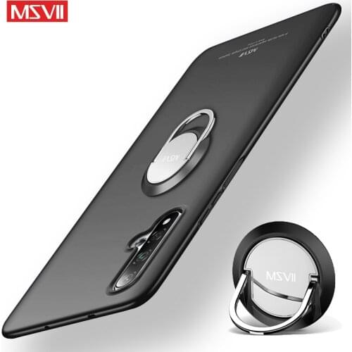 For Huawei Nova 5 Pro Case MSVII Matte PC Cover For Huawei Nova 5i Pro Ring Holder Cover For Huawei Nova 5T 5Z Nova5 Pro Cases