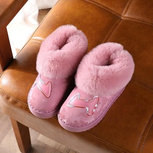 COZULMA 2020 Kids Girls Fashion Camouflage Ankle Boots Cotton Shoes Children Winter Warm Plush Lining Snow Boots Size 25-36