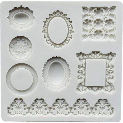 Gem /Lace Shape Silicone Molds Handmade Soap Mold, Fondant Cake Decoration Sugar Craft Tools Baking Tools SQ17190