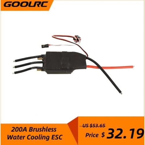 GoolRC 200A Brushless Water Cooling ESC RC Boat Electric Speed Controller with 5V/5A BEC for RC Boat Model