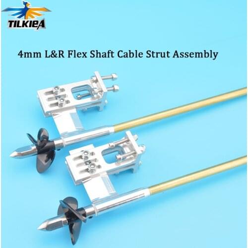 Left or Right 4mm Flex Shaft Cable Stainless Steel Drive Dog Prop Nut Prop Shaft Plast Gasket Brass Tube And Strut for RC Boat