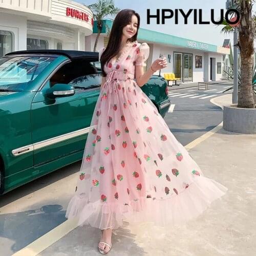 Розовые летние платья HPIYILUO China At AliExpress