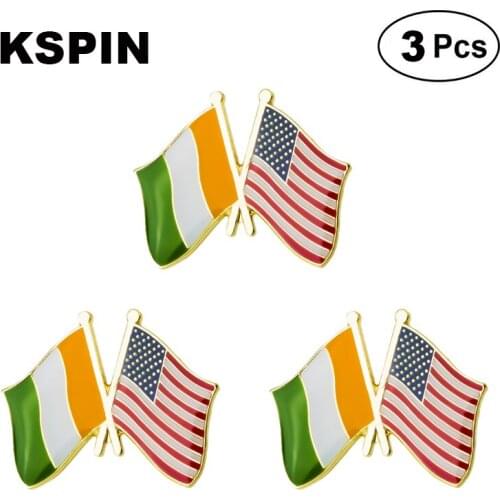 Ireland U.S.A Frendship Lapel Pin Brooches Pins Flag badge Brooch Badges
