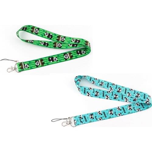 J2811 Cartoon Keychain Accessories Panda Animals Mobile Phone ID Badge Holder Keys Straps Neck Lanyard Camera