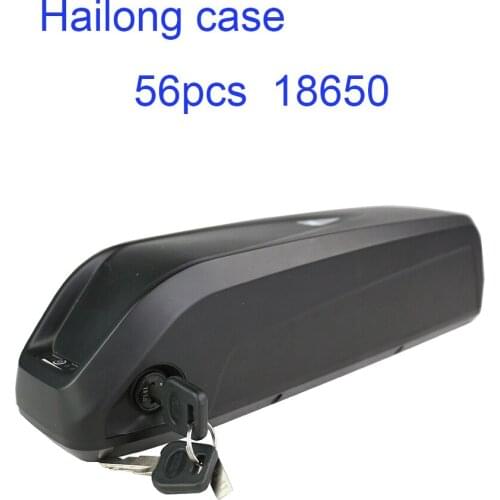Jumbo shark ebike frame battery pack case 56pcs 18650 36V 48V 52V tube empty battery box ebike battery case
