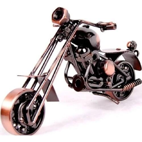 Special Promotion Wrought Iron Ornaments Handmade Metal Wrought Iron Motorcycle Model Handicrafts Gift