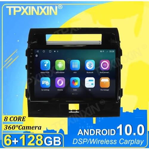 IPS Android 10.0 6+128G Carplay 360 Camera For Toyota Land Cruiser 200 2008-2015 Multimedia Player Radio Tape Recorder Video GPS