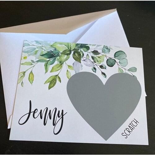 Customize Will You Be My Bridesmaid Scratch Off Card, Bridesmaid Proposal Card, Greenery Ask Bridesmaid Proposal Scratch Card