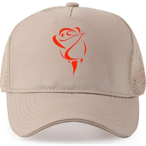 New printed baseball cap with rose pattern, high quality cotton dad cap, fashionable sun hat for men and women