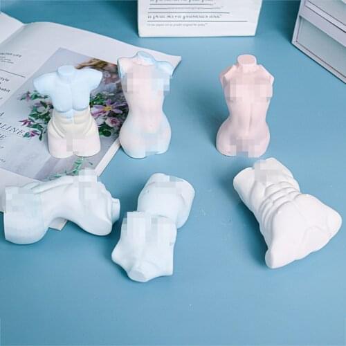 New Emitted Mold Large Small Gypsum Body Silicone Mold Diy Craft Candle Silicone Mold Creative Handicraft