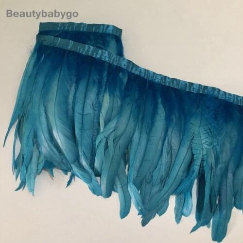 20-25CM 8-10 Inches Chicken Feather Trim Or Rooster Feathers Fringe