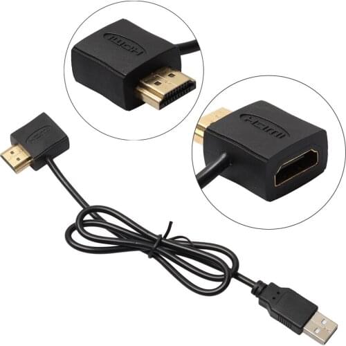 Convertor USB 2.0 Male Charger Cable Splitter Adapter 50cm HDMI Male To Female Adapter For DVD Player Projectors Adapter Cable