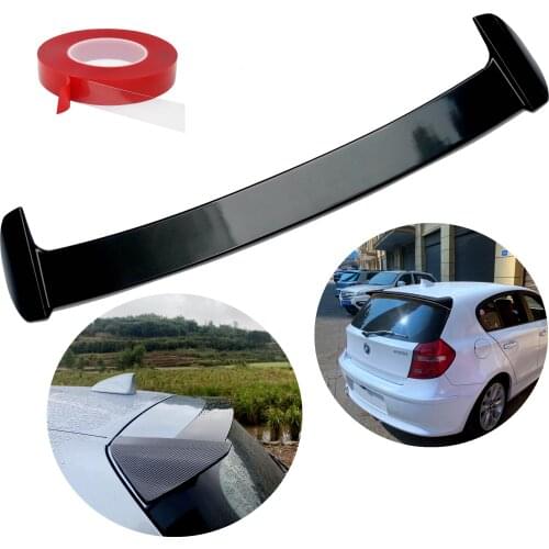 Suitable for BMW 1 Series 2004-2011 E87 120i 130i rear roof wing ABS material carbon fiber appearance spoiler spoiler bmw e87