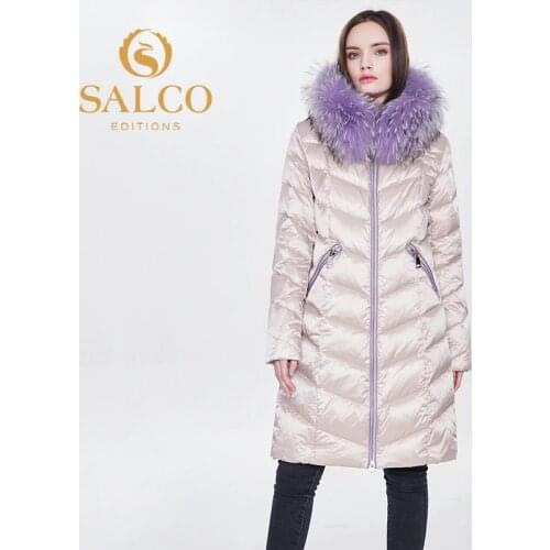 SALCO In 2020, the latest best-selling natural animal fur pearl cotton jacket, winter warm jacket jacket