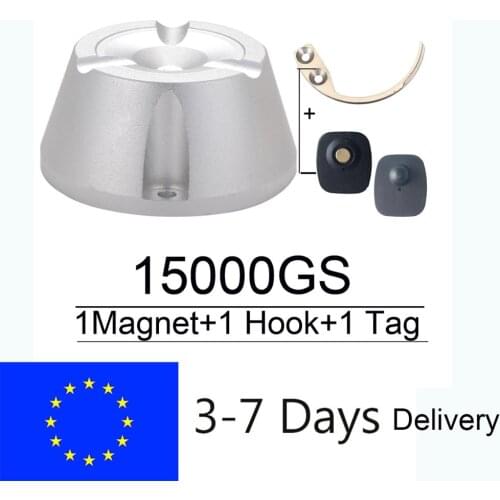 Magnetic Sensor Tag Remover 15000GS Security Tag Detacher+1 Hook Detacher Key Detacher+1Sensor Alarm Tag