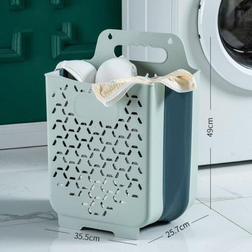 Clothing Storage Basket Large Capacity Dirty Clothes Storage Box Organizer Wall Mounted Folding Household Laundry Basket