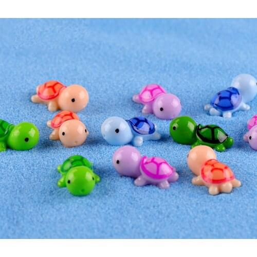 Resin Garden Colorful Tortoise Model Micro Fairy Garden Compact DIY Accessories Decoration