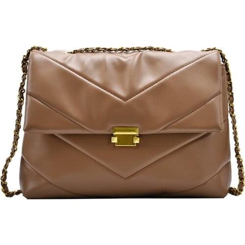 PU Leather Shoulder Bags For Women 2021 Spring Ladies Trend Top Fashion Handbags Vintage Chain Designer Trending Cross Body Bag