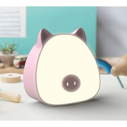 LED Night Light Touch Sensor Colors Light Adjustable Cute Pig Table Lamp Light for Room Kid Baby Bedroom Home Light Decoration