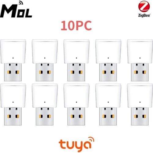 Tuya 10pcs Zigbee Signal Repeater USB Zigbee Hub Signal Expand 20-30M Smart Home Automation Module