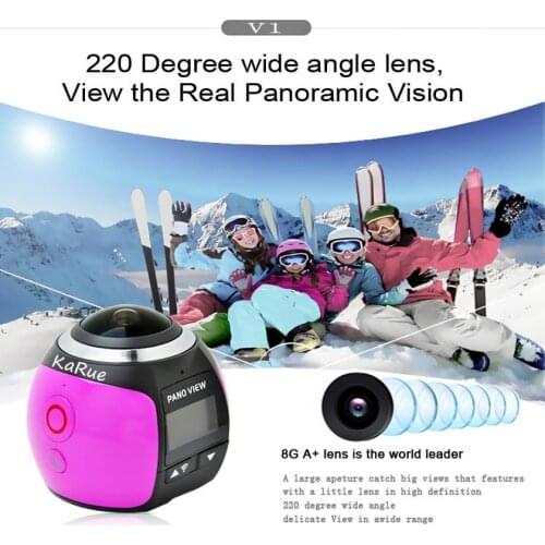 V1 Camera 360 Action Camera Wifi 2448*2448 Ultra HD Mini Panorama Camera 360 Degree Sport Driving VR Camera