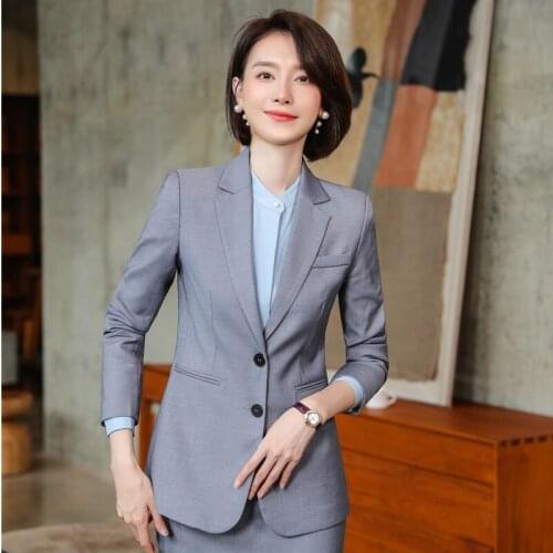 High Quality Fabric Formal OL Styles Blazers Jackets Coat for Women Business Work Wear Blaser Outwear Tops Female Outwear