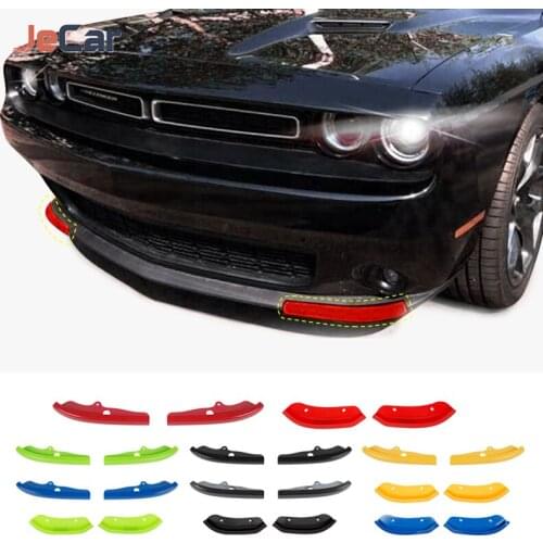 Front Bumper Lip Protective Corner Anti-Collision ABS Material Cover Trims For Dodge Challenger 2015 Up Car Accessories