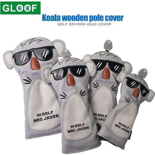 1Set Universal Golf Club Head Covers Protector Driver Wood Headcovers Set Koala Design