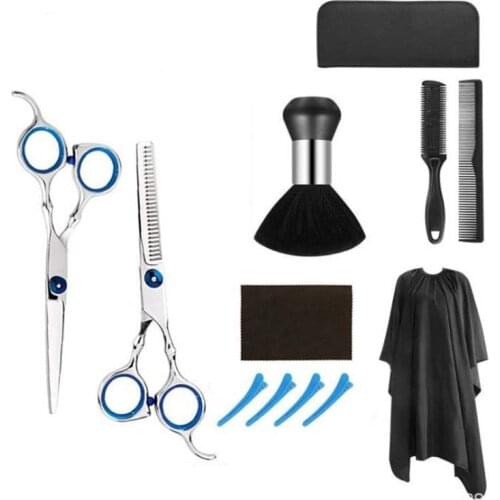 12 Pcs Professional Hair Scissors Cutting Hairdressing Shears set Salon Barber Scissor Stainless Steel Hair Cutting Styling tool