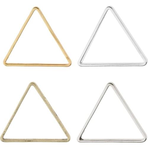20pcs Alloy Triangle Ring Pendants Charms for Jewelry Making Crafts