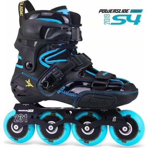 2019 POWERSLIDE S4 Professional Slalom Skates Black Golden Adult Roller Skating Shoes Sliding Free Skating Patines Inline Skates