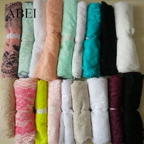250g/lot Random Mix Colors Elastic Lace Ribbon Sew Fabric Stretch lace Trims Diy Garment Apparel Accessories Handmade Doll Dress