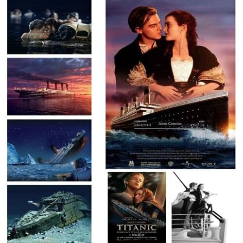 5D DIY diamond painting Titanic Movie poster Full square Diamond mosaic diamond embroidery Wall Art Pictures Home Living decor