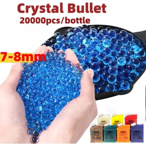 7-8mm 20000pcs/box Soft Water Bullets BB Gel Paint Ball Airsoft Ammo Beads Weapon Guns Blaster Accessories Glock Toys for Boys