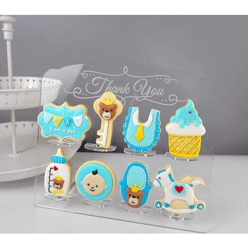 Acrylic Cookies Display Racks Baking Cake Cupcake Donuts Dessert Biscuits Holder for Home Wedding Birthday Tableware Bakeware